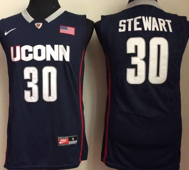 NCAA Men Uconn Huskies #32 Blue stewart->more ncaa teams->NCAA Jersey